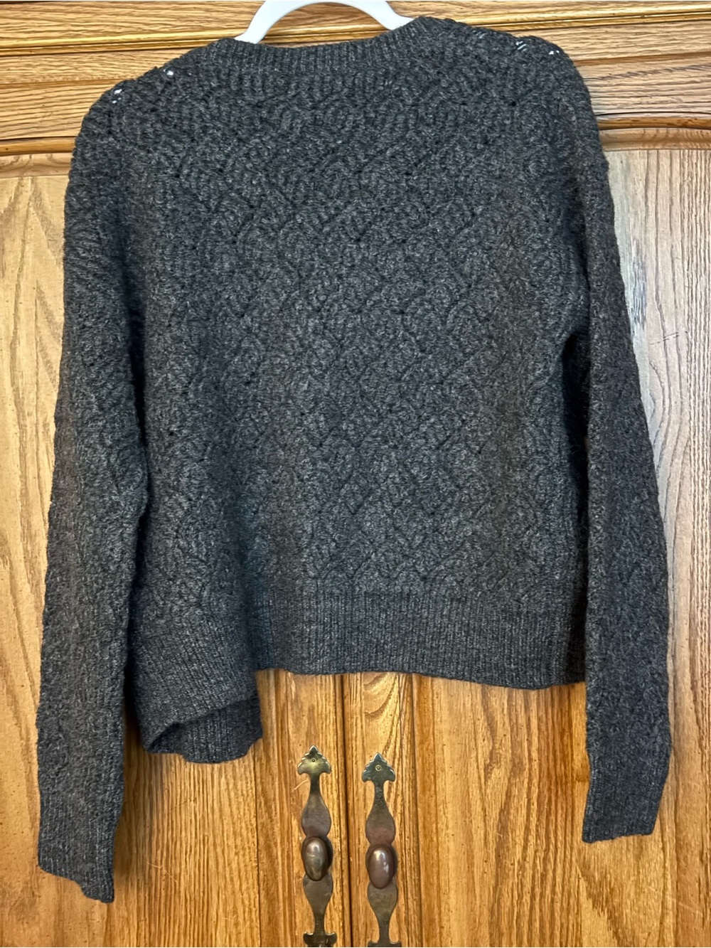 Melrose and Market Charcoal Knit Button Cardigan image 2
